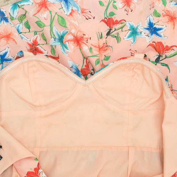 Ladakh Peach Floral Cut-Out Sundress 6 - Picture 6 of 6